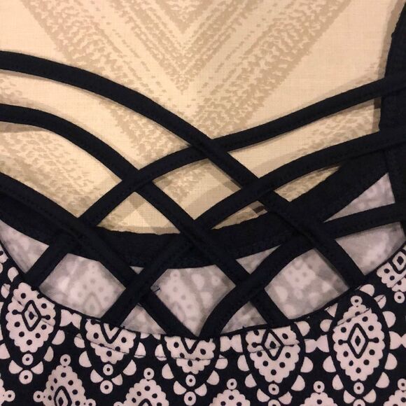 Flowers by Zoe Black & White Beaded Dress/Cover-up - Picture 6 of 7